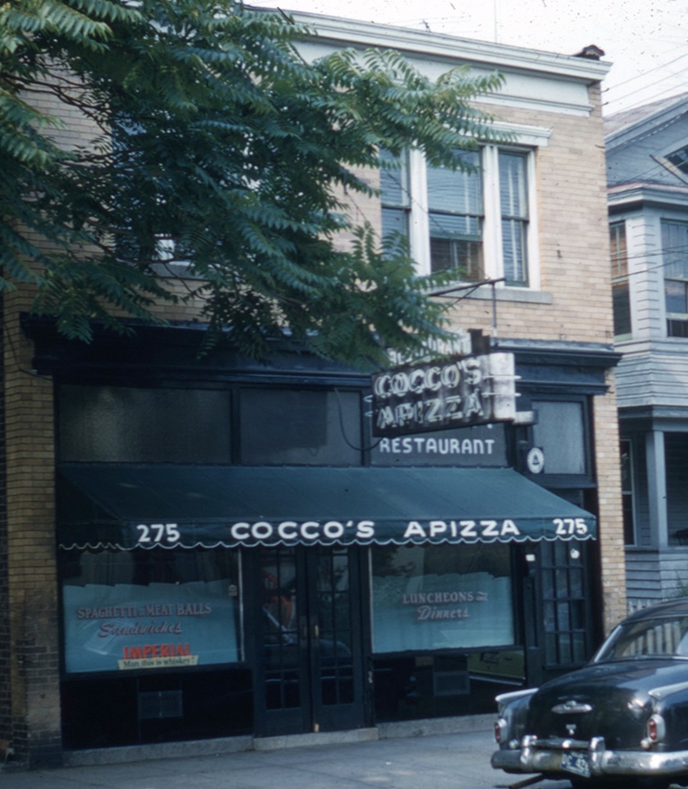 Cocco's Grove Apizza at 275 St John Street in 1959 taken by the New Haven Redevelopment Agency.